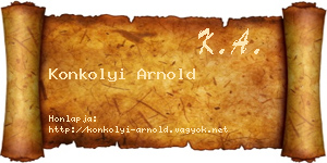 Konkolyi Arnold névjegykártya